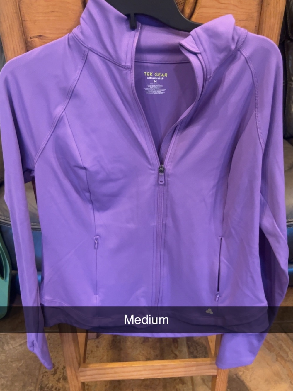 tek gear Women's Purple Full-Zip Bomber Jacket